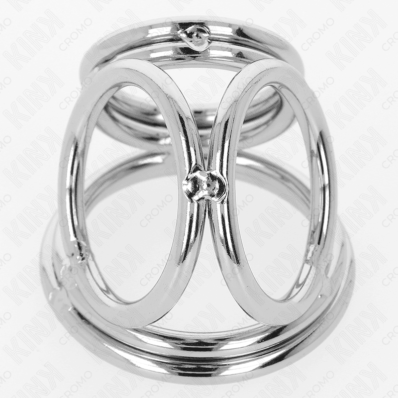 KINK - TRIPLE CHROME METAL PENIS RING 3.8 CM TO 5 CM MODEL 1 thumb 5