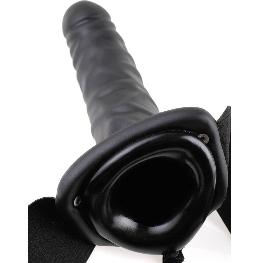 FETISH FANTASY SERIES - 19 CM HOLLOW STRAP-ON BLACK thumb 4