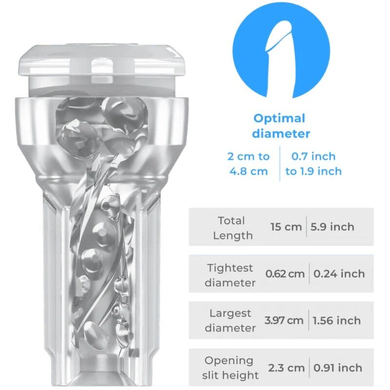 KIIROO - FEEL POCKET STROKER CRYSTAL BY KIIROO TRANSPARENT thumb 5
