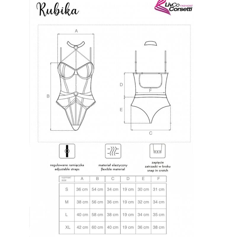 LIVCO CORSETTI FASHION - RUBIKA LC XG079 BODY WITH CHOKER BLACK XL thumb 4