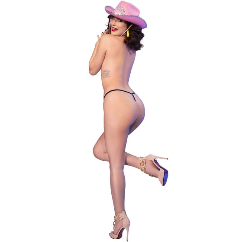 CHILIROSE - CR 4836 THONG KISS ME BLACK S/M thumb 6