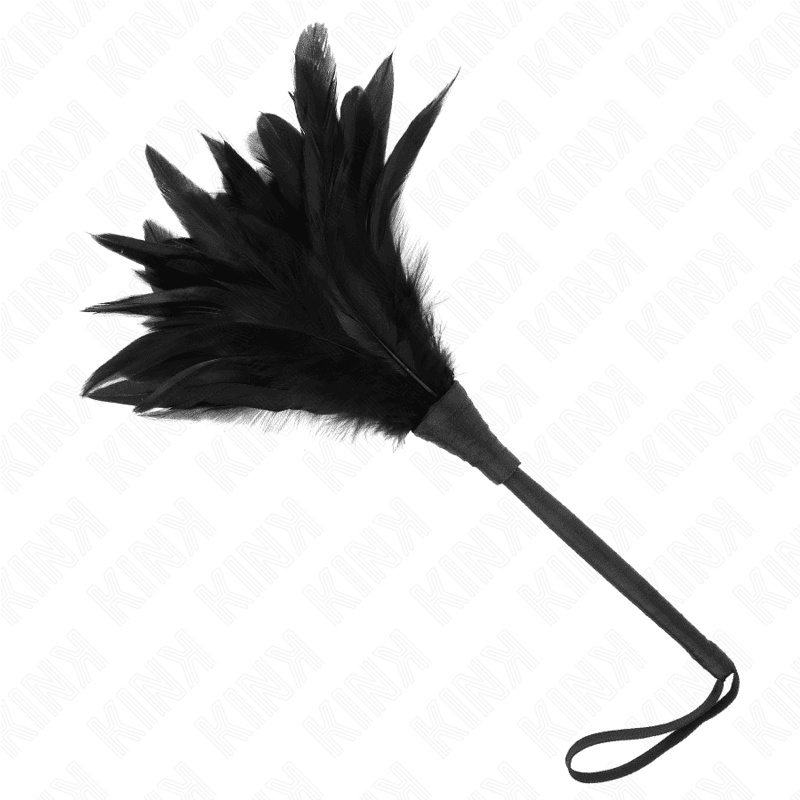 KINK - BLACK MAIDS HORN SHAPED TICKLE CHICKEN FEATHERS 36 CM thumb 2