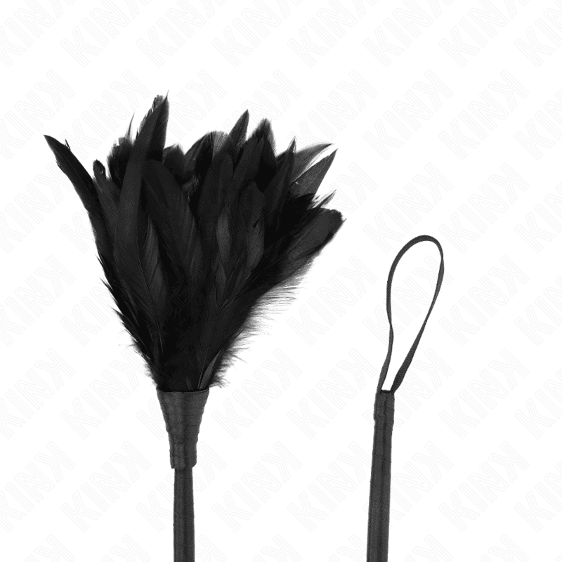 KINK - BLACK MAIDS HORN SHAPED TICKLE CHICKEN FEATHERS 36 CM thumb 4