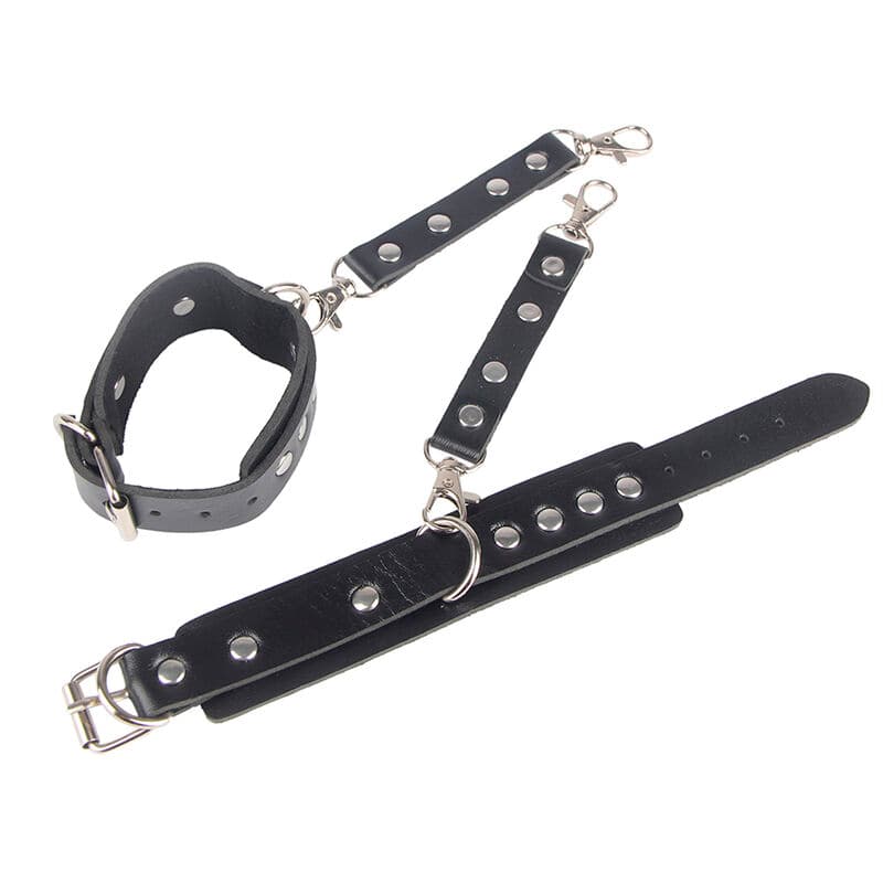 SUBBLIME - 953690 HANDCUFFS WITH BONDAGE BELT BLACK ONE SIZE thumb 9