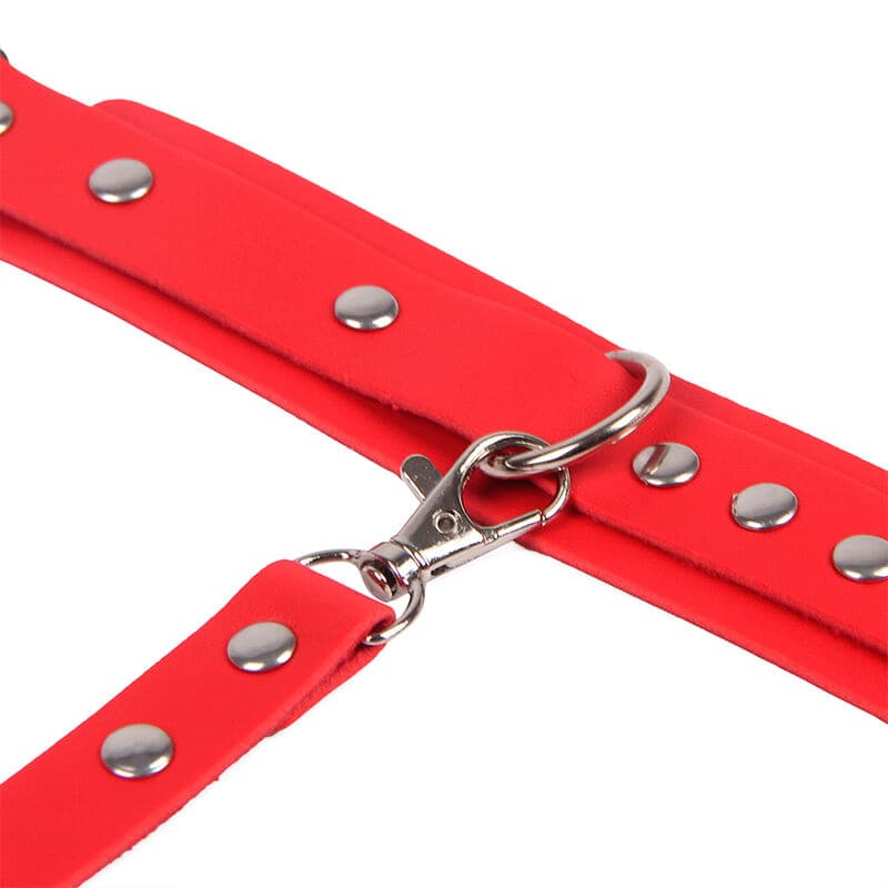 SUBBLIME - 953706 HANDCUFFS WITH BONDAGE BELT RED ONE SIZE thumb 6