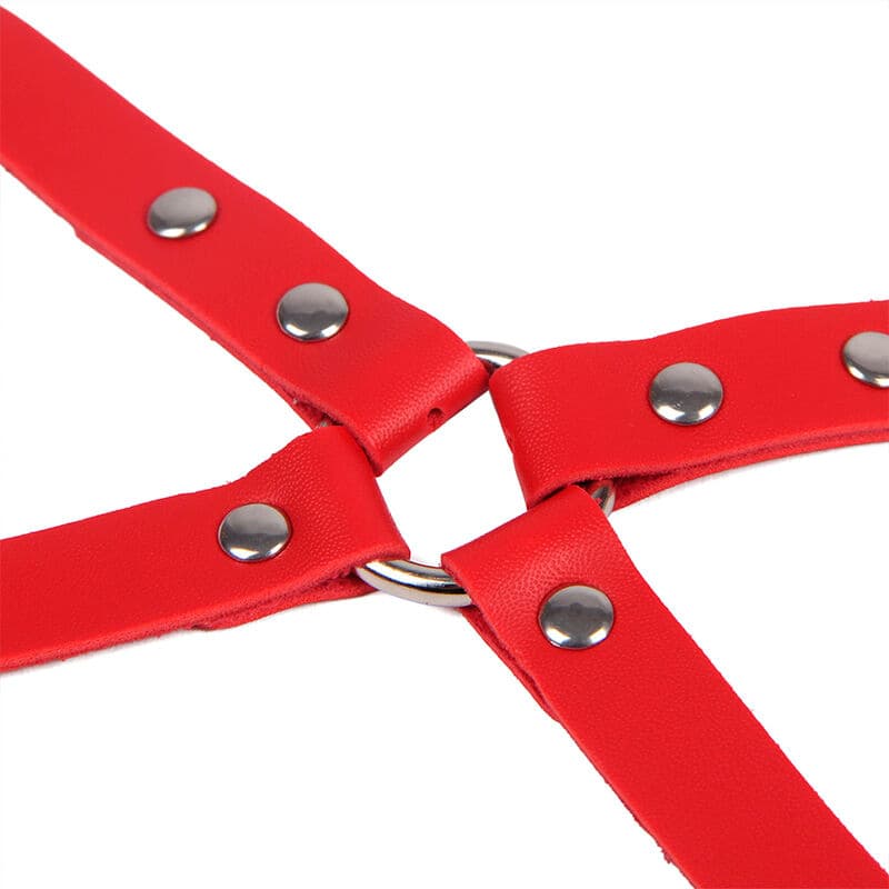 SUBBLIME - 953706 HANDCUFFS WITH BONDAGE BELT RED ONE SIZE thumb 9