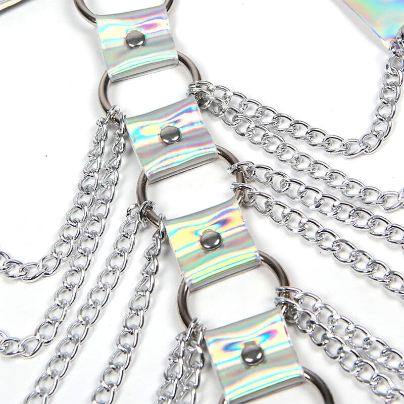 SUBBLIME - 953737 CHEST HARNESS WITH RINGS AND CHAINS SILVER ONE SIZE thumb 8