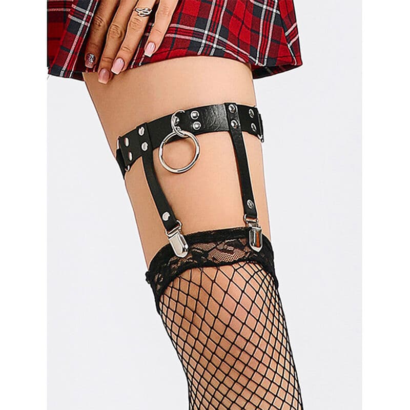SUBBLIME - 953744 ADJUSTABLE LEATHER PUNK GARTER BLACK ONE SIZE thumb 10