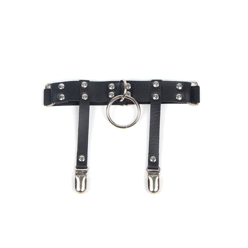 SUBBLIME - 953744 ADJUSTABLE LEATHER PUNK GARTER BLACK ONE SIZE thumb 6