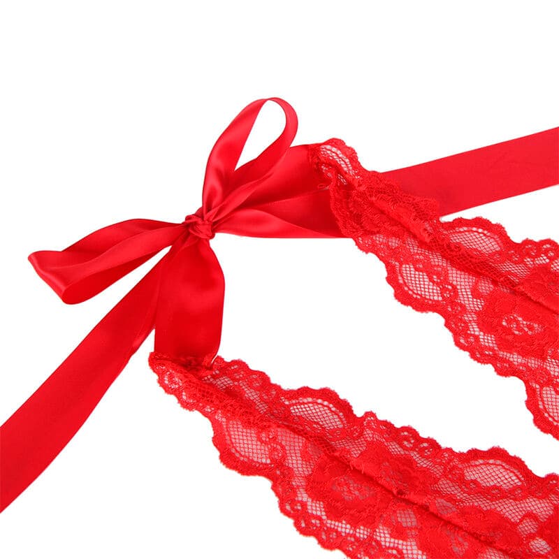 SUBBLIME - 953973 SEXY BODY WITH RUFFLES + BELT RED S/M thumb 7