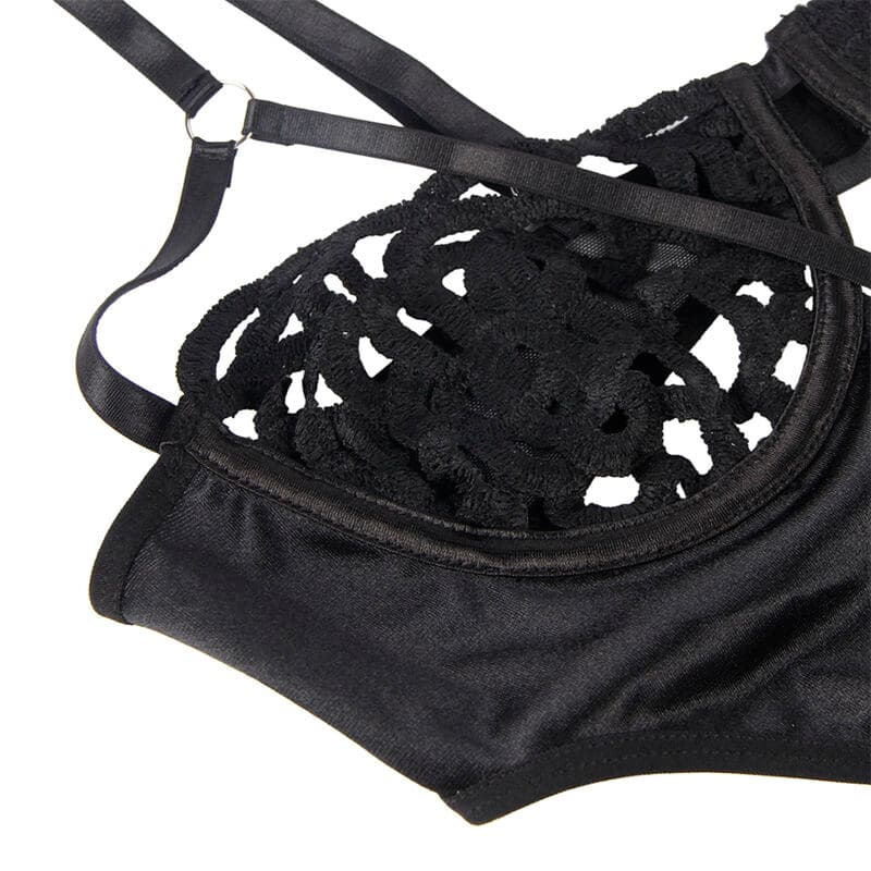 SUBBLIME - 954055 SEXY LACE BODYSUIT BLACK S/M thumb 7
