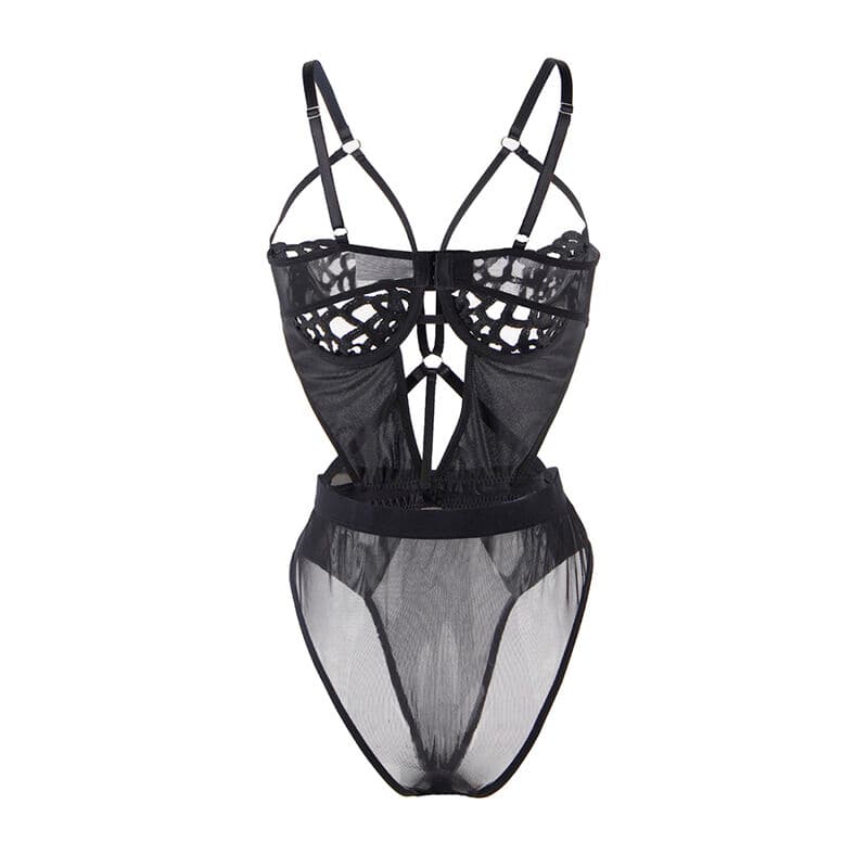 SUBBLIME - 954055 SEXY LACE BODYSUIT BLACK S/M thumb 4