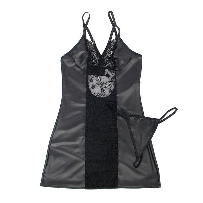 SUBBLIME - 954178 DRESS + THONG LEATHER BLACK L/XL thumb 5