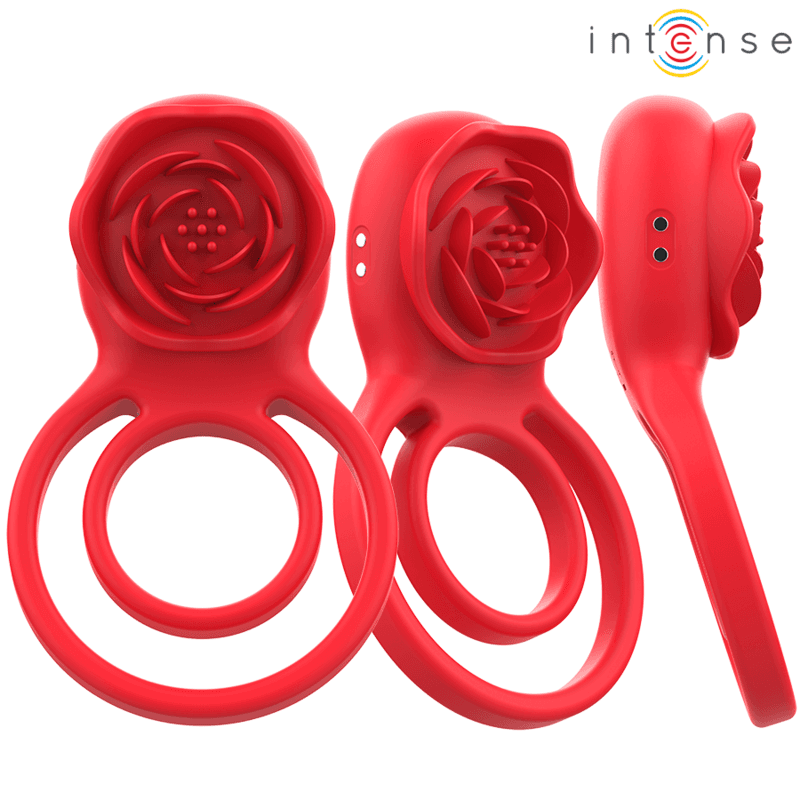 INTENSE - GAIL STIMULATOR ROSE 10 VIBRATIONS RED REMOTE CONTROL thumb 3