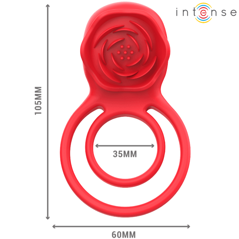 INTENSE - GAIL STIMULATOR ROSE 10 VIBRATIONS RED REMOTE CONTROL thumb 4