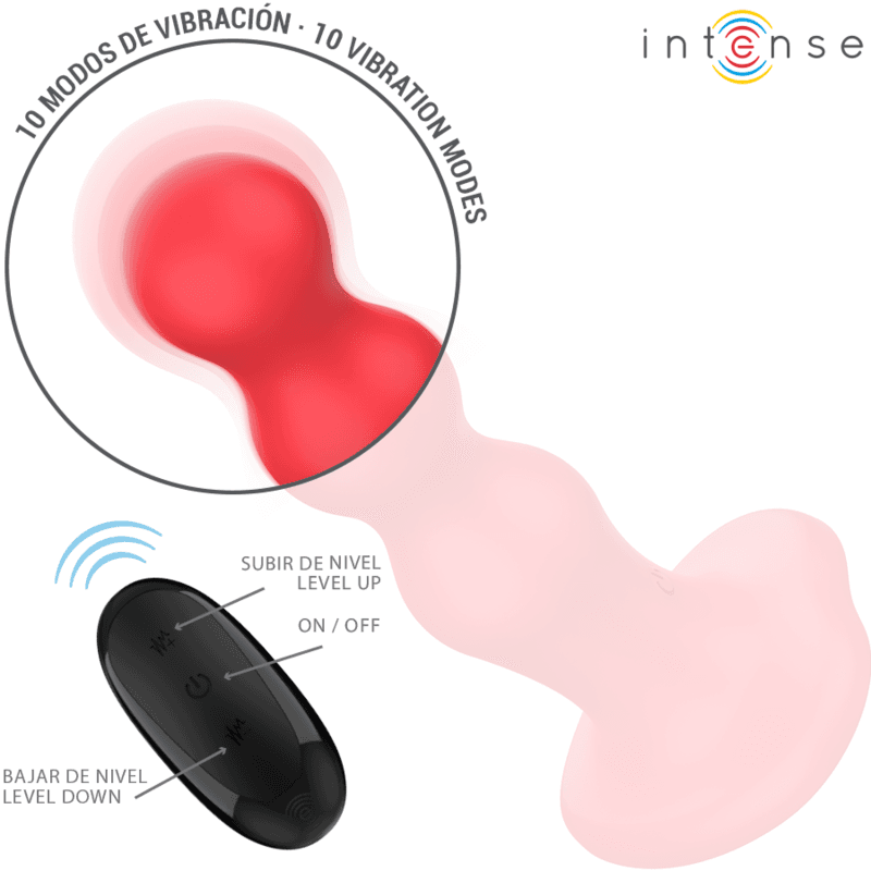 INTENSE - CODY VIBRATOR WITH SUCTION CUP RED REMOTE CONTROL thumb 3