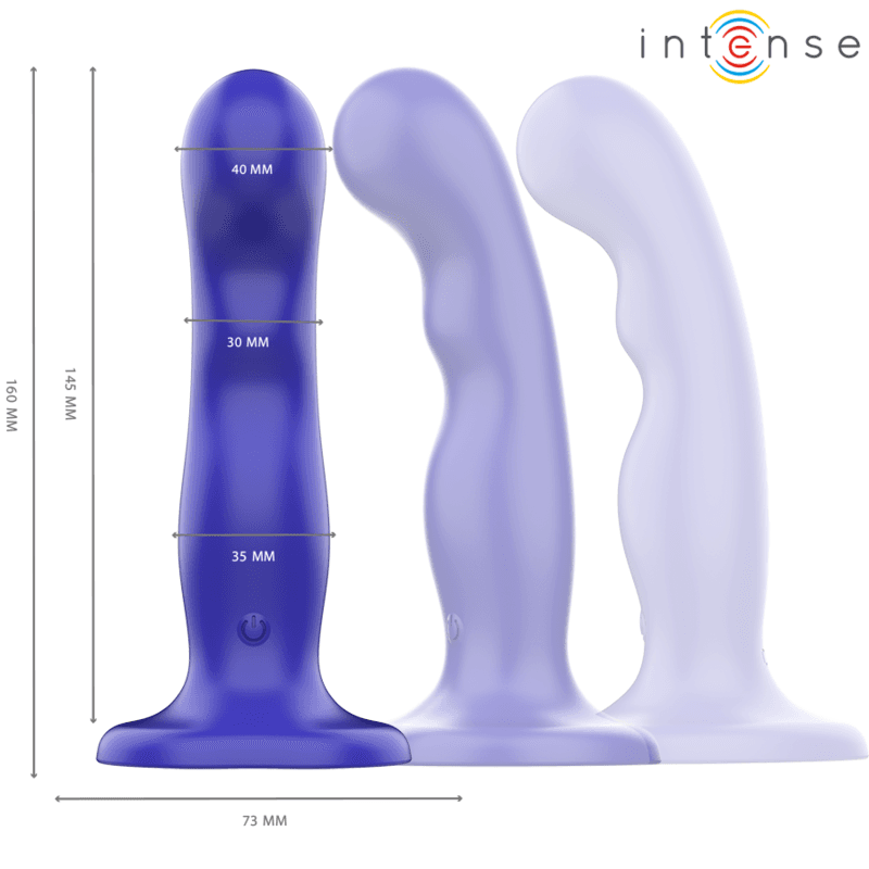 INTENSE - SHORTY VIBRATOR WITH SUCTION CUP BLUE REMOTE CONTROL thumb 2