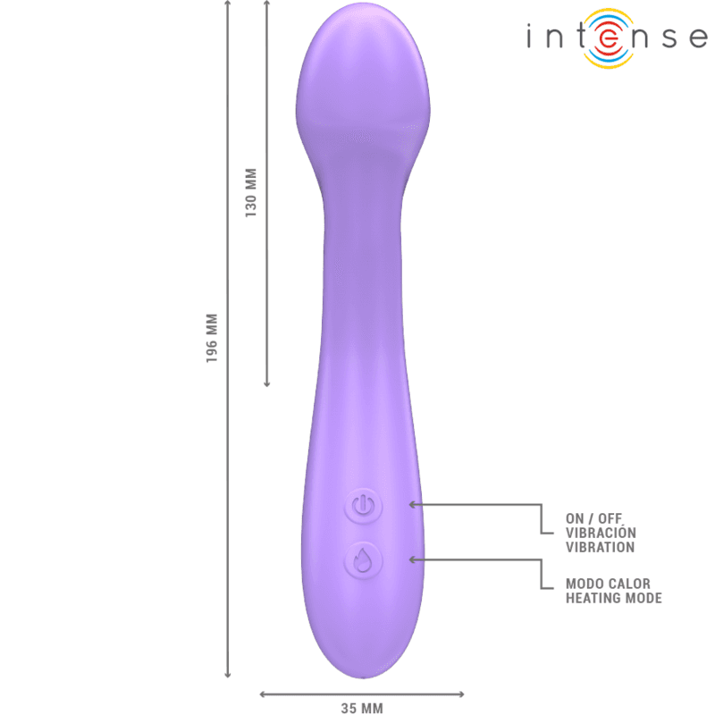 INTENSE - BECKY VIBRATOR 19 CM HEATABLE 7 VIBRATIONS PURPLE thumb 5