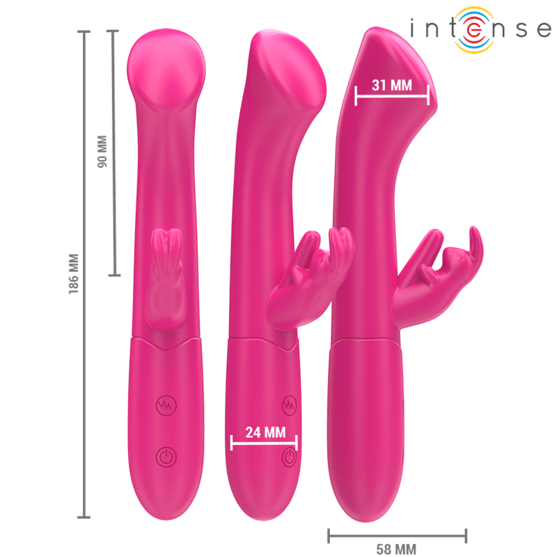 INTENSE - JULIETA RABBIT VIBRATOR 18.6 CM 10 VIBRATIONS PINK thumb 2