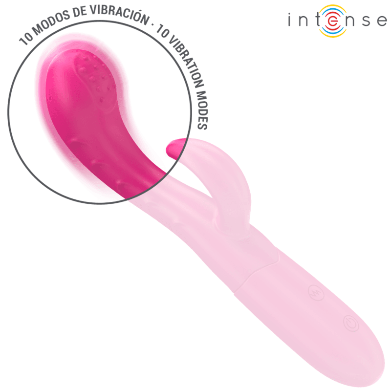 INTENSE - AMARA VIBRATOR WITH STIMULATING TONGUE 10 VIBRATIONS PINK thumb 3