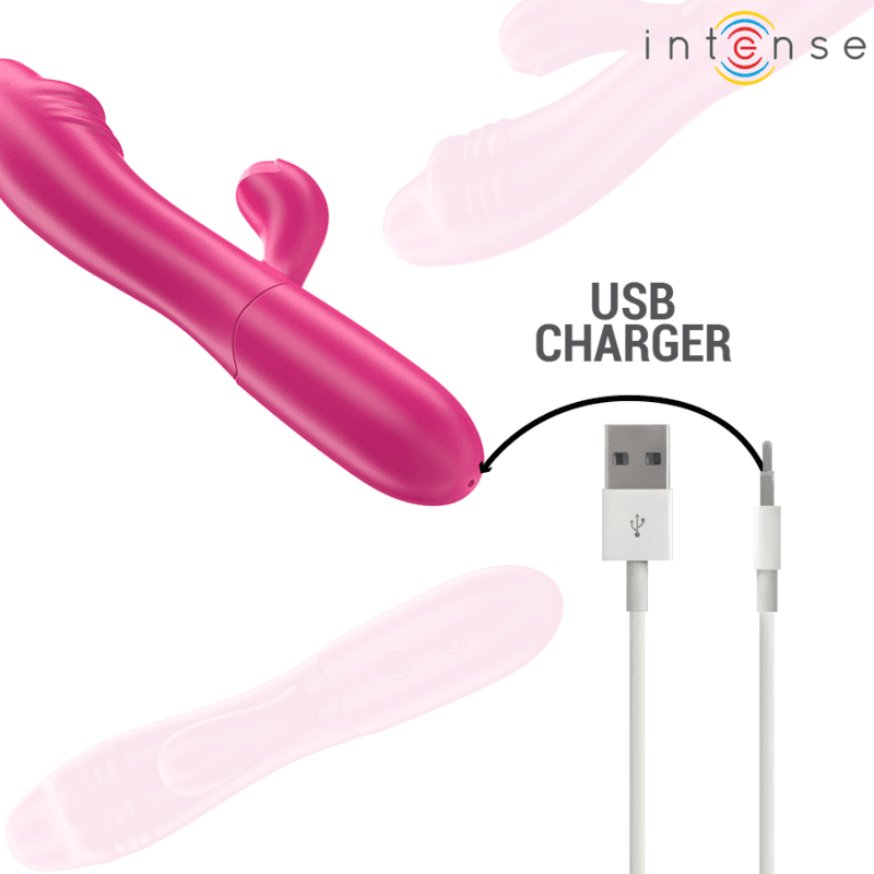 INTENSE - IVY FLEXIBLE VIBRATOR 10 VIBRATIONS WITH STIMULATING TONGUE PINK thumb 6