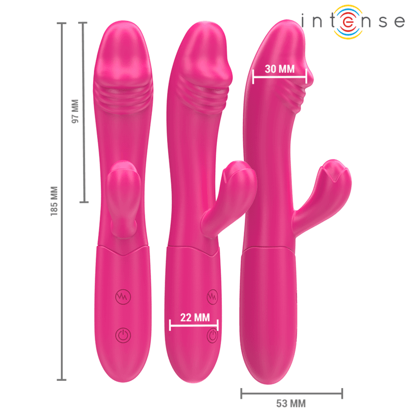 INTENSE - IVY FLEXIBLE VIBRATOR 10 VIBRATIONS WITH STIMULATING TONGUE PINK thumb 2