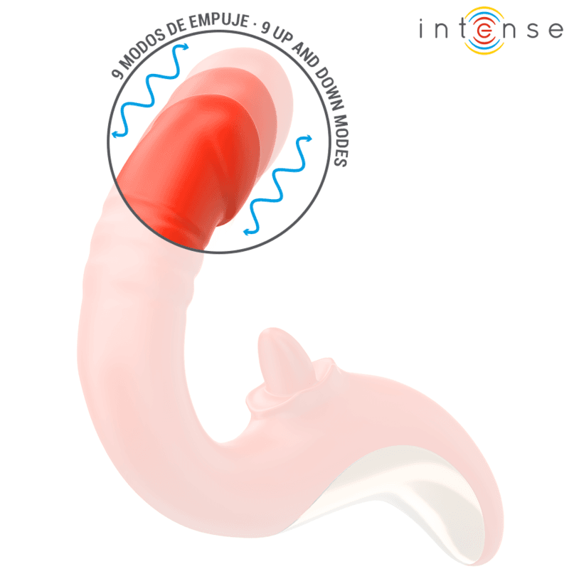INTENSE - PAULINA VIBRATOR AND STIMULATOR IN U SHAPE RED thumb 4