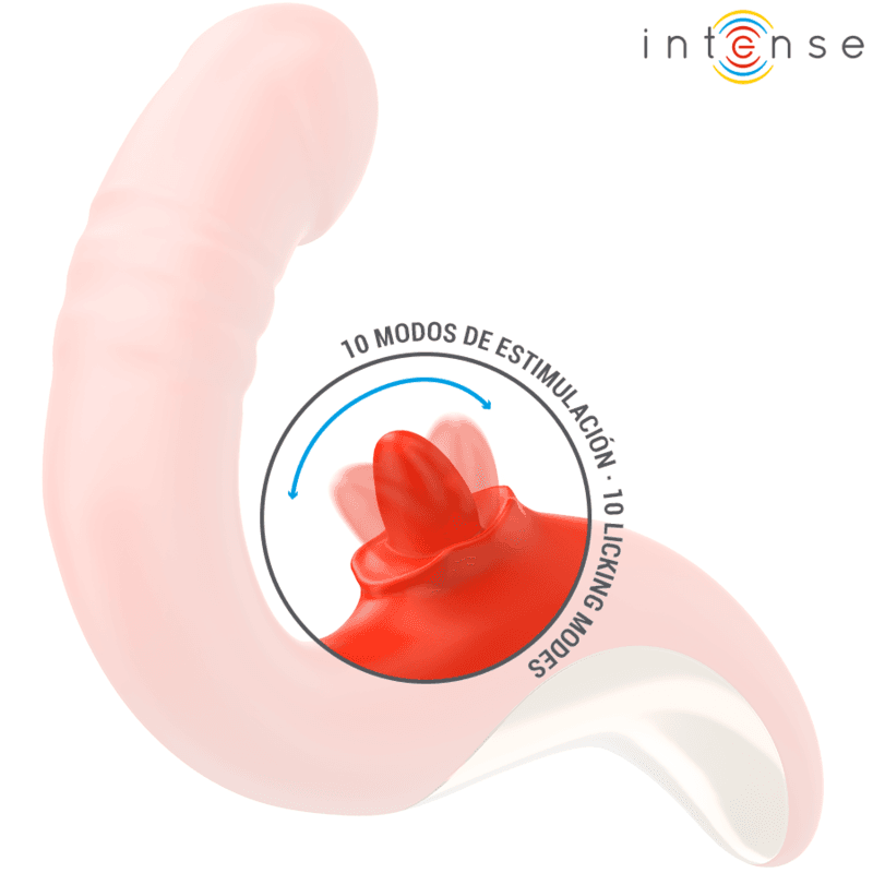 INTENSE - PAULINA VIBRATOR AND STIMULATOR IN U SHAPE RED thumb 6