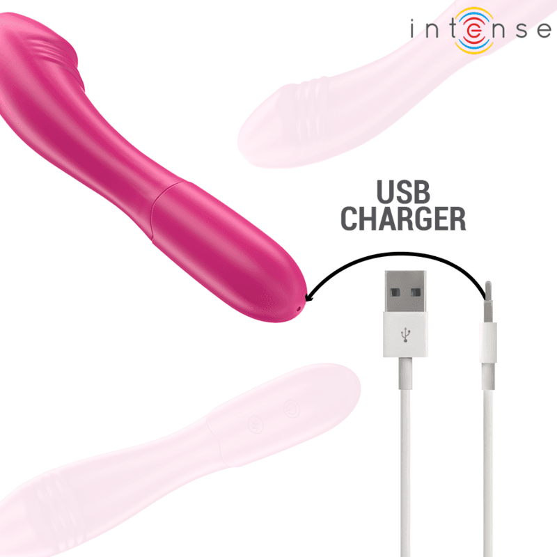 INTENSE - BELINDA VIBRATOR 19 CM FLEXIBLE 10 VIBRATIONS PINK thumb 5