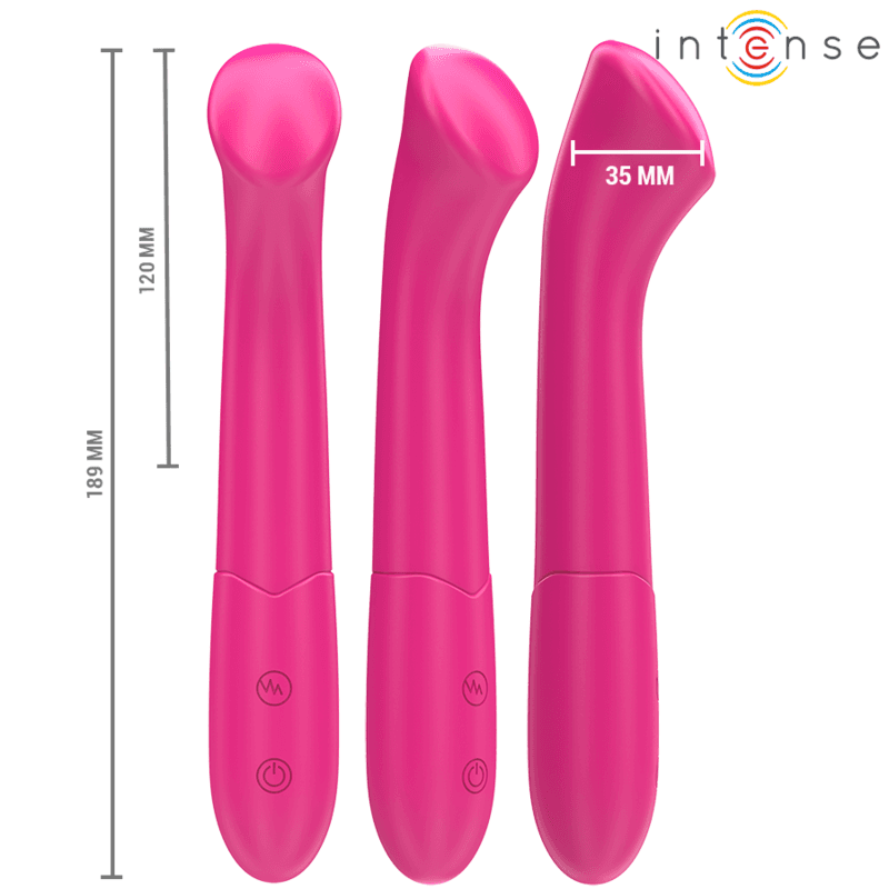 INTENSE - PATY VIBRATOR 19 CM FLEXIBLE 10 VIBRATIONS MODEL 2 PINK thumb 2