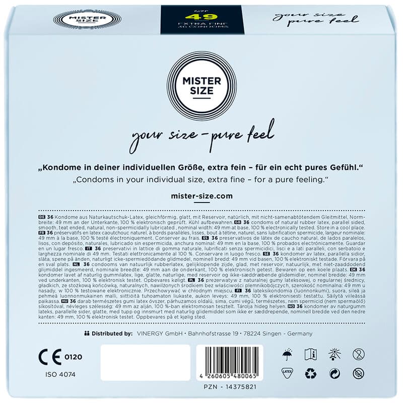 MISTER SIZE - CONDOM SIZE S 49 MM (36 UNITS) thumb 3