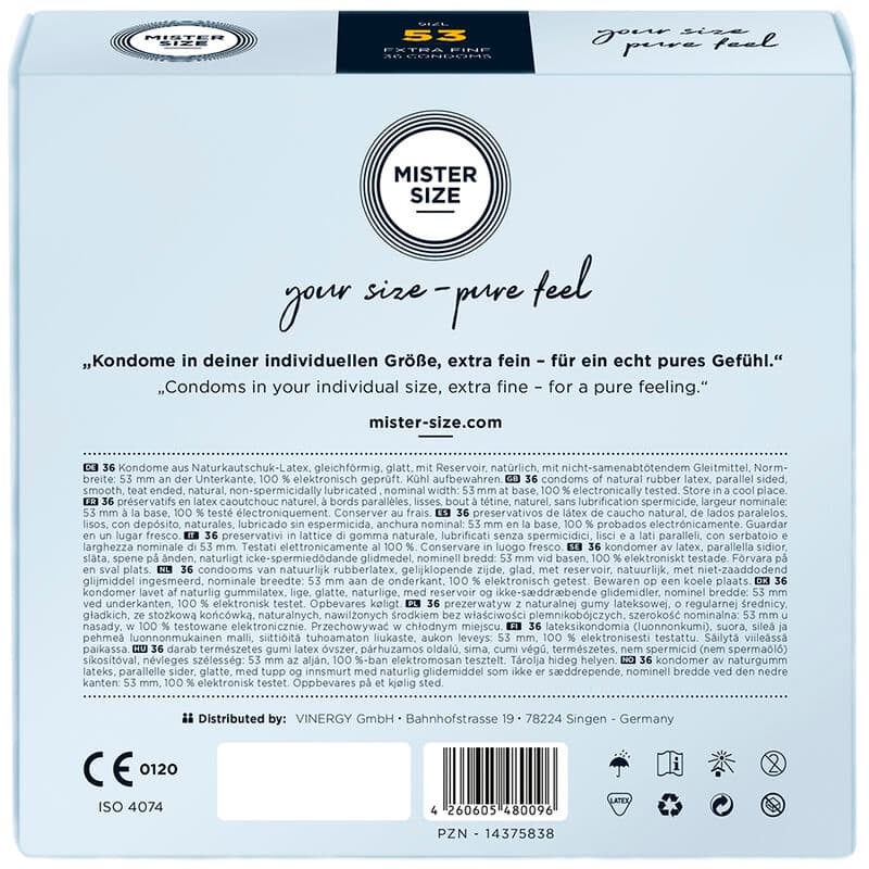 MISTER SIZE - CONDOM SIZE M 53 MM (36 UNITS) thumb 3