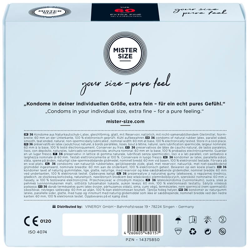 MISTER SIZE - CONDOM SIZE XL 60 MM (36 UNITS) thumb 3
