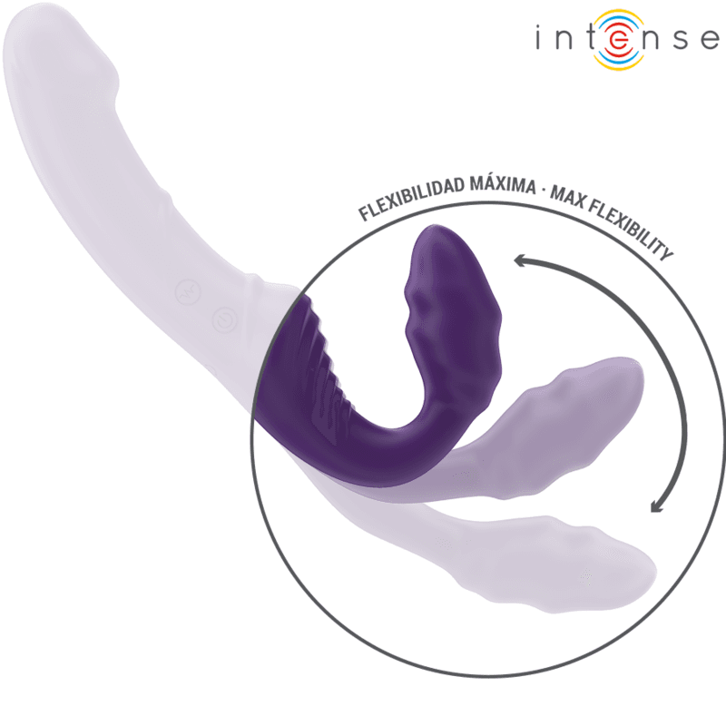 INTENSE - JILL DOUBLE VIBRATOR 20 CM PURPLE REMOTE CONTROL thumb 5