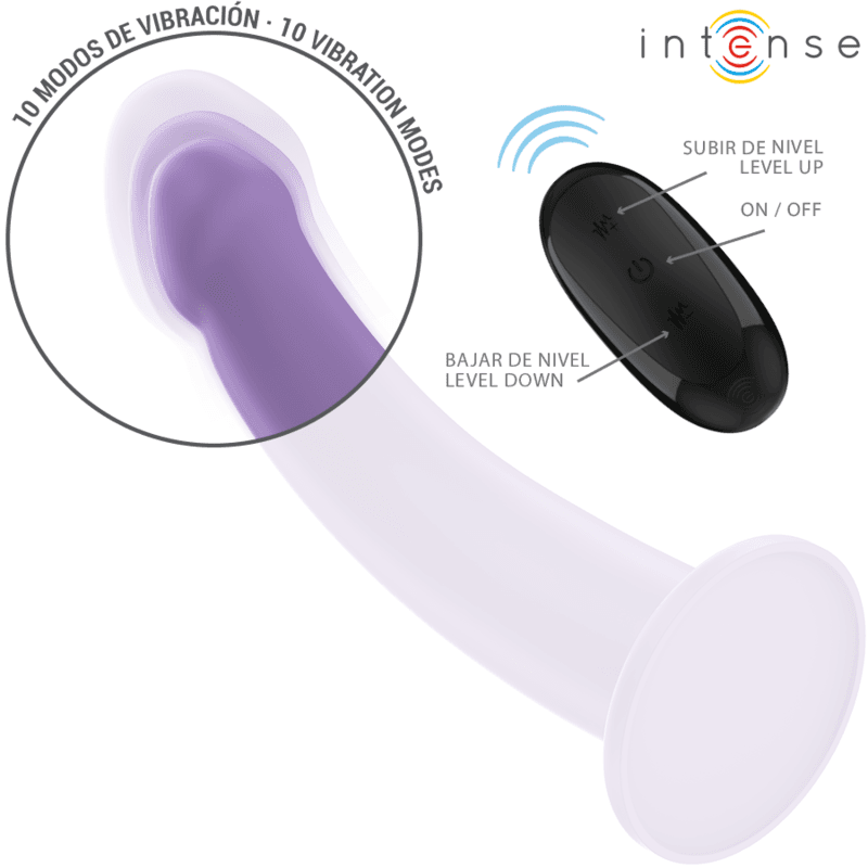 INTENSE - EDDIE VIBRATOR 17.5 CM 10 VIBRATIONS PURPLE REMOTE CONTROL thumb 3