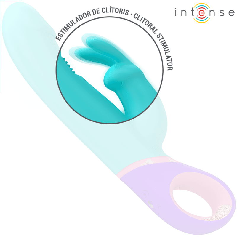 INTENSE - MONICA RABBIT VIBRATOR WITH ROTATING G-SPOT STIMULATOR BLUE thumb 3