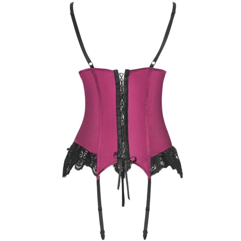 LIVCO CORSETTI FASHION - AGRAFENA CF 90436 CORSET + THONG BURGUNDY S/M thumb 5