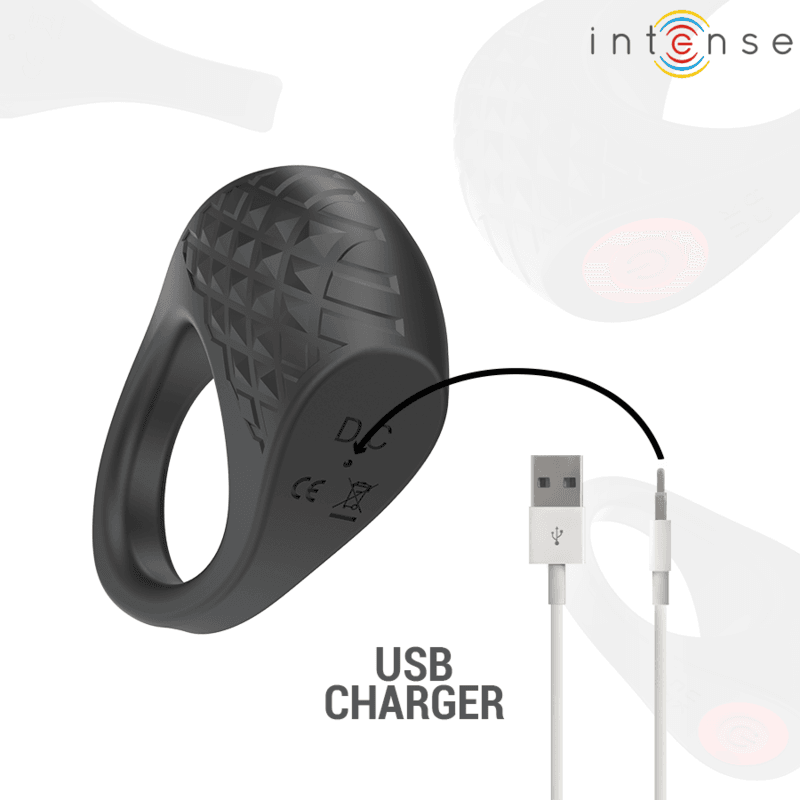 INTENSE - CLOVER VIBRATOR PENIS RING 10 VIBRATIONS BLACK thumb 7