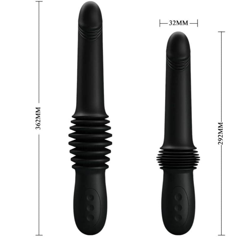 PRETTY LOVE - PAZUZU VIBRATOR 3 THRUST MODES BLACK thumb 7
