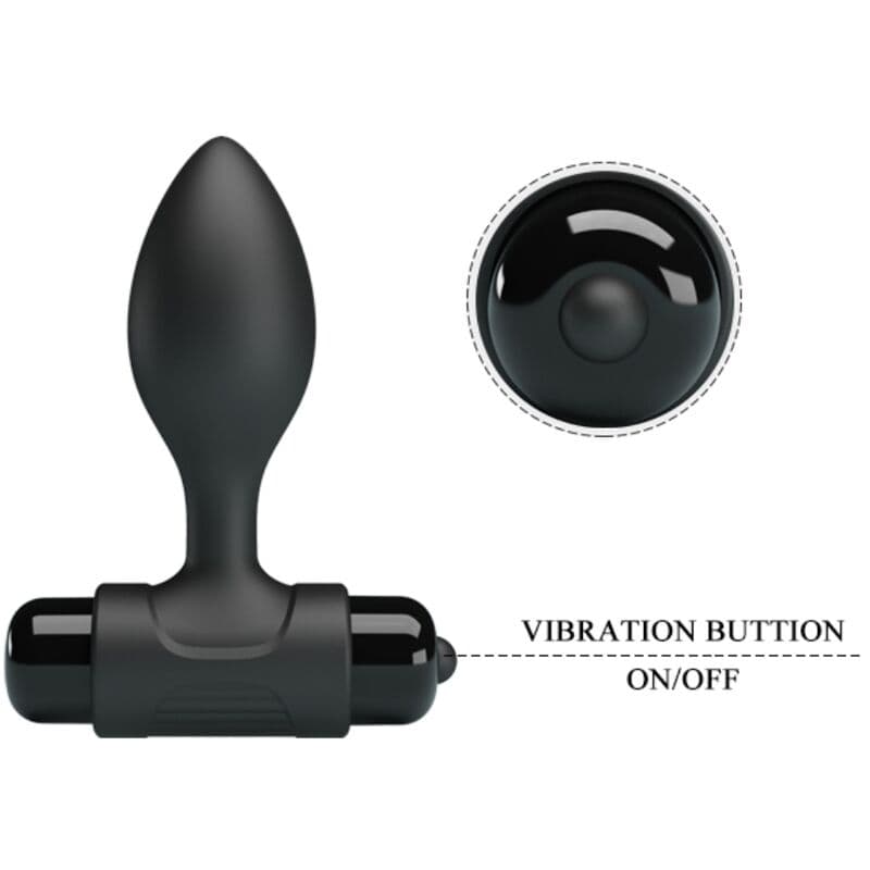 PRETTY LOVE - VIBRA BUTT 10 VIBRATIONS ANAL PLUG BLACK thumb 5