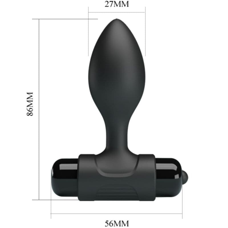 PRETTY LOVE - VIBRA BUTT 10 VIBRATIONS ANAL PLUG BLACK thumb 7