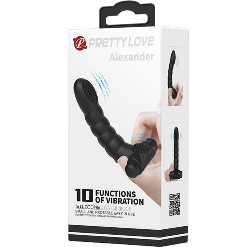 PRETTY LOVE - ALEXANDER FINGER VIBRATOR 10 VIBRATIONS BLACK thumb 7