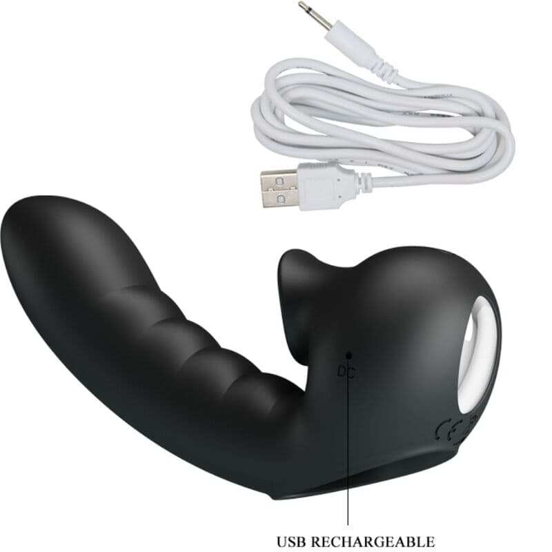 PRETTY LOVE - HOBGOBLIN VIBRATING FINGER CASE 12 VIBRATIONS + CLITORIS STIMULATOR BLACK thumb 6