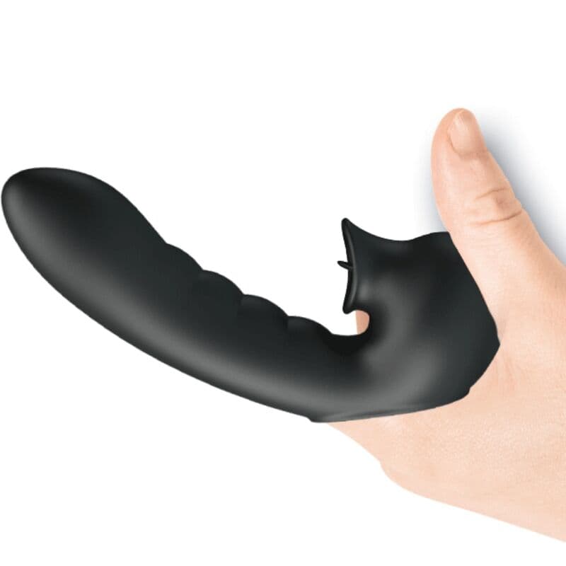 PRETTY LOVE - HOBGOBLIN VIBRATING FINGER CASE 12 VIBRATIONS + CLITORIS STIMULATOR BLACK thumb 3