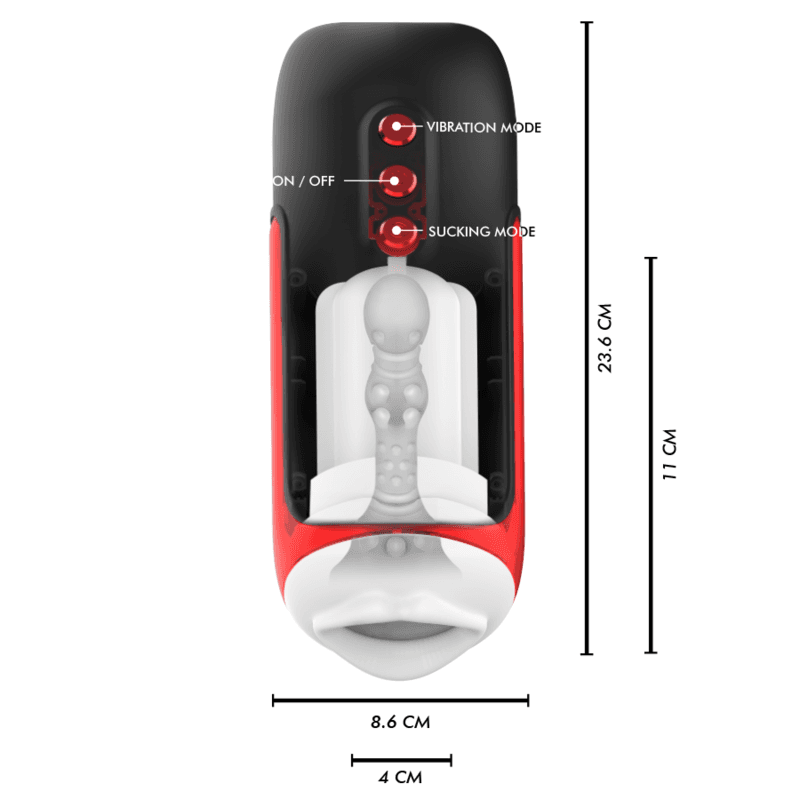 JAMYJOB - BLAZE AUTOMATIC MOUTH MASTURBATOR 5 SUCTION AND VIBRATION MODES thumb 3