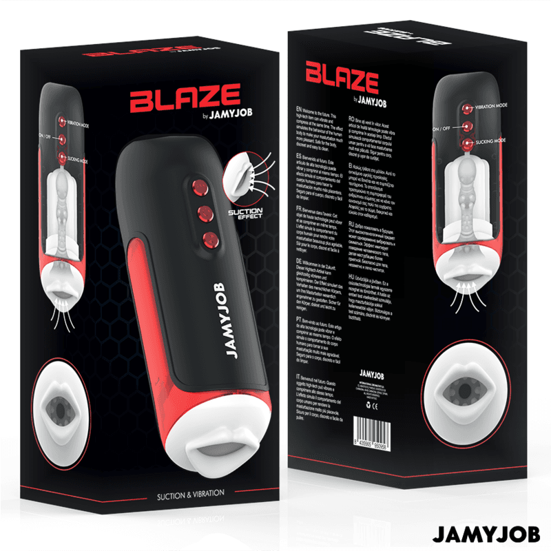 JAMYJOB - BLAZE AUTOMATIC MOUTH MASTURBATOR 5 SUCTION AND VIBRATION MODES thumb 7