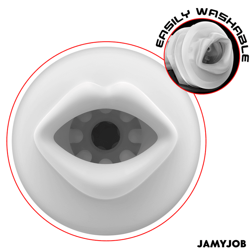 JAMYJOB - BLAZE AUTOMATIC MOUTH MASTURBATOR 5 SUCTION AND VIBRATION MODES thumb 5
