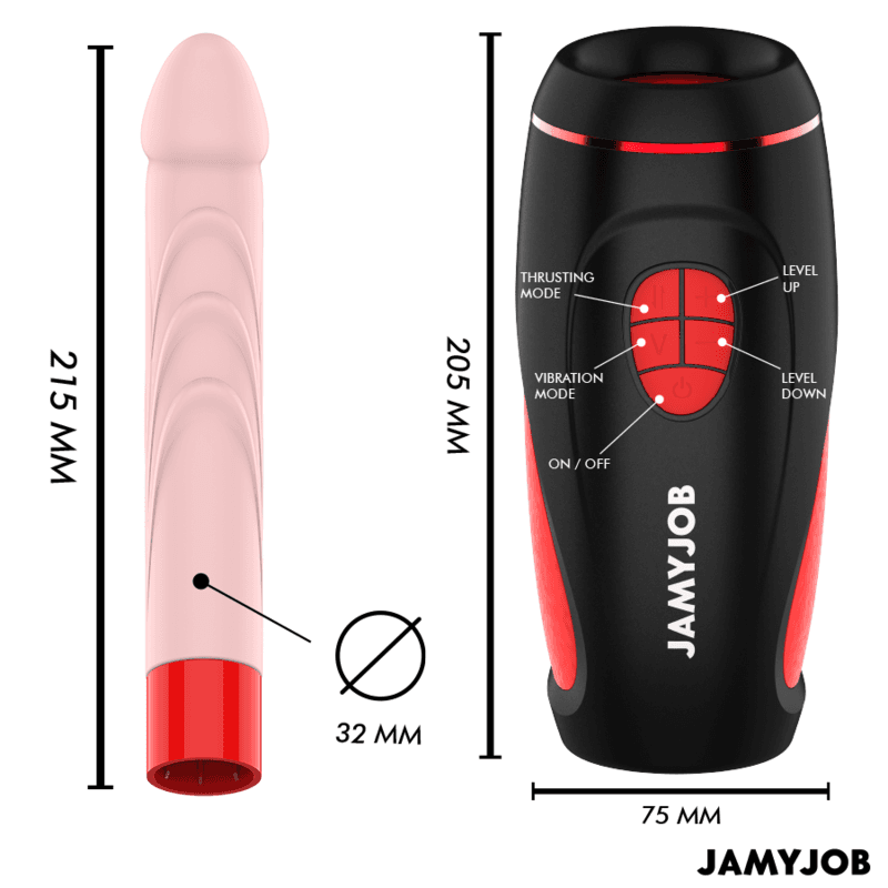 JAMYJOB - PYSTON BASE AUTOMATIC MASTURBATOR WITH REMOTE CONTROL DILDO thumb 5