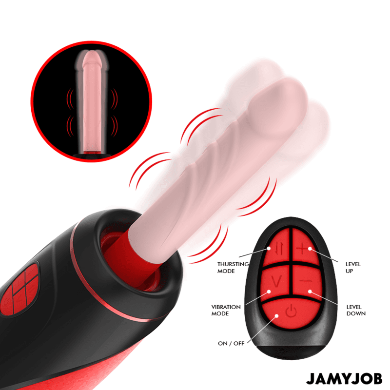 JAMYJOB - PYSTON BASE AUTOMATIC MASTURBATOR WITH REMOTE CONTROL DILDO thumb 6