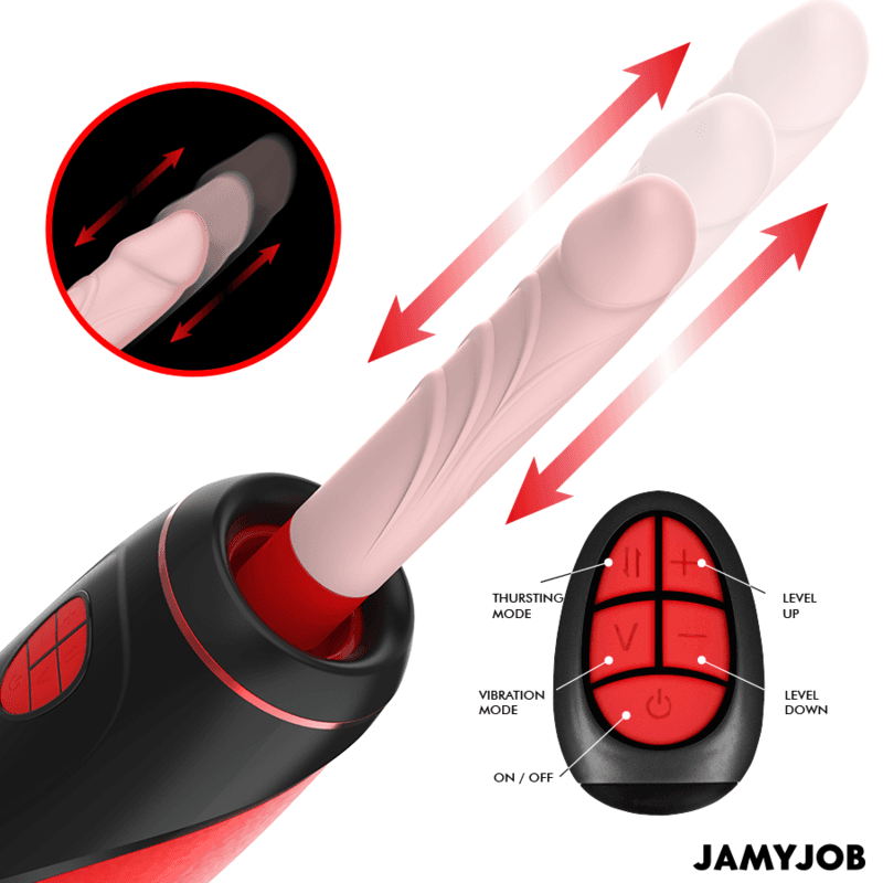 JAMYJOB - PYSTON BASE AUTOMATIC MASTURBATOR WITH REMOTE CONTROL DILDO thumb 2